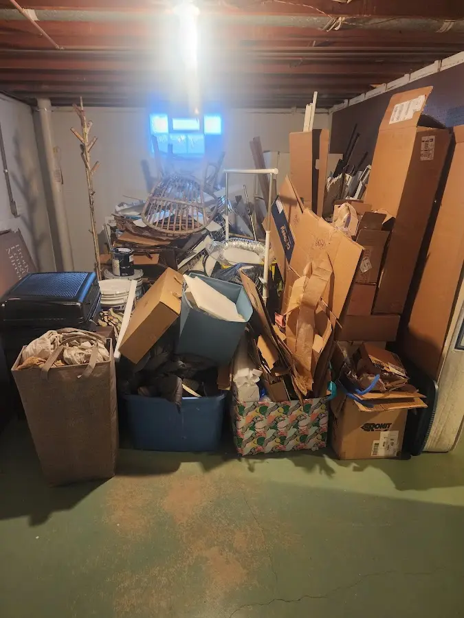 Roll-off dumpster container at job site for Cleanout Dumpster Rental in Coppell